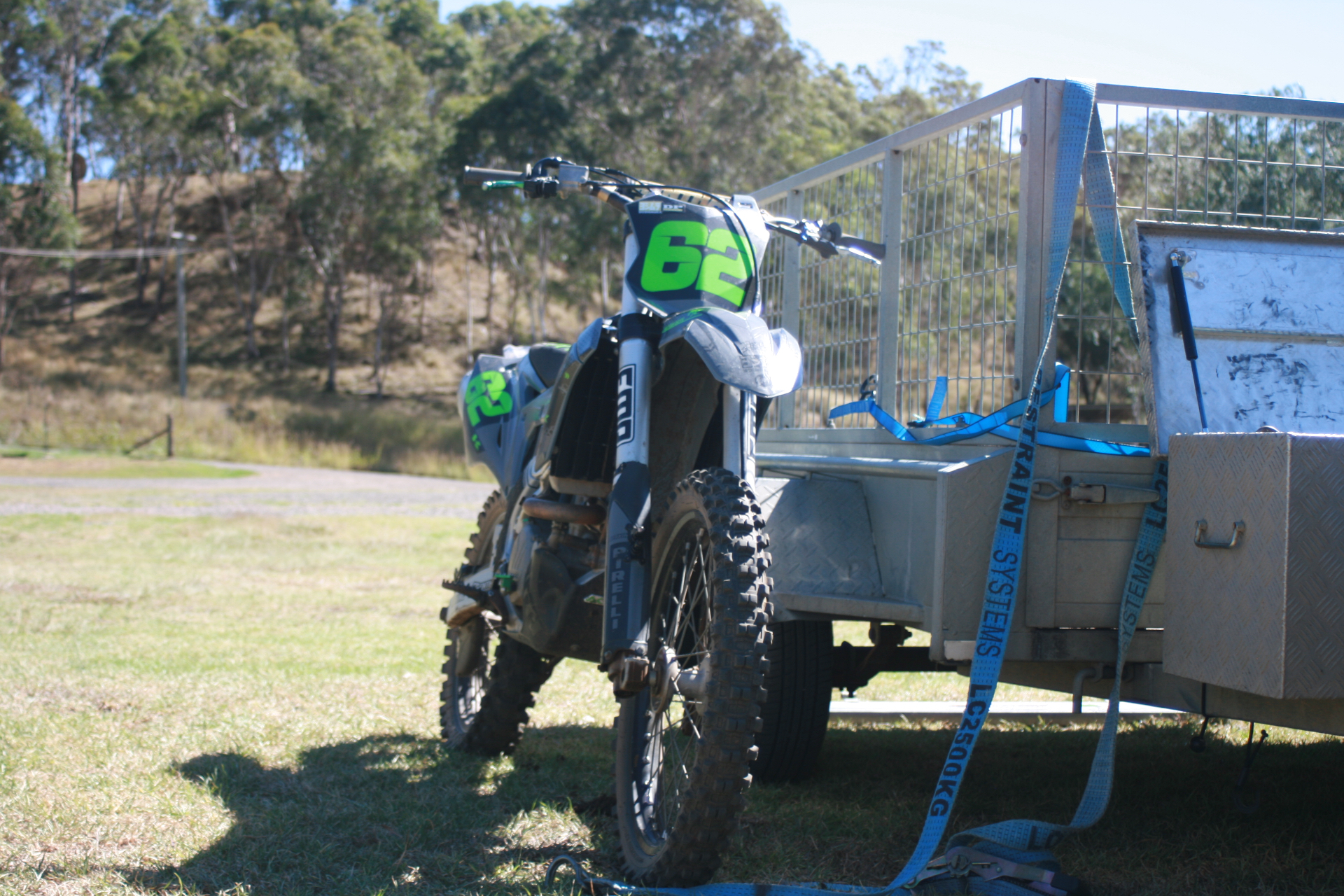 MX bike loaded and ready to head to the track